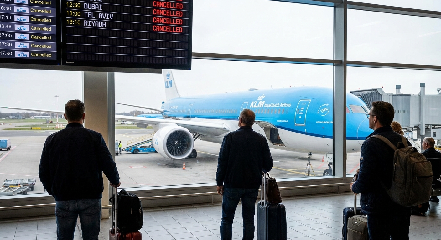 KLM stopt tijdelijk vluchten naar Dubai, Tel Aviv en Saoedi-Arabië vanwege veiligheid