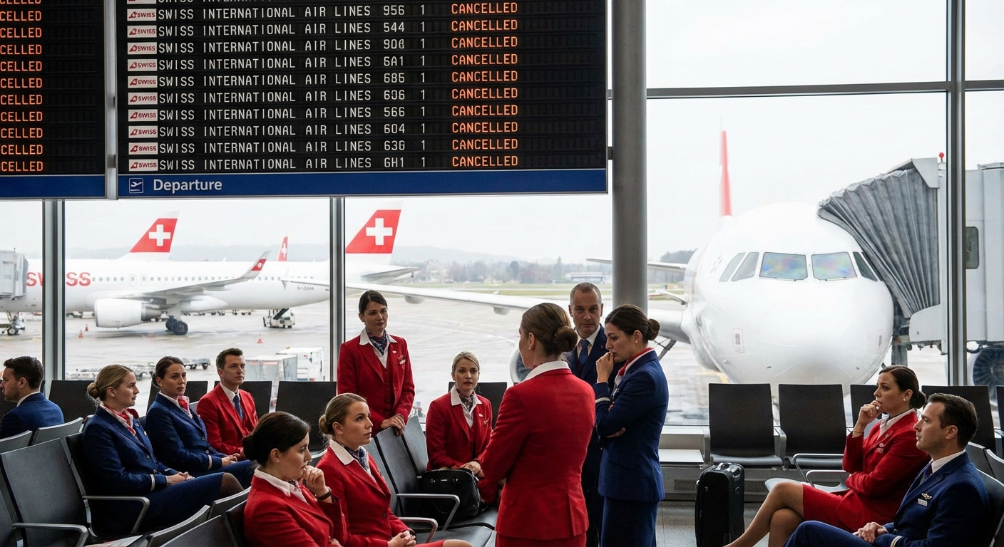 Pilotentekort bij Swiss leidt tot massale vluchtannuleringen deze zomer